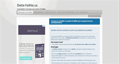 Desktop Screenshot of dette-faillite.ca